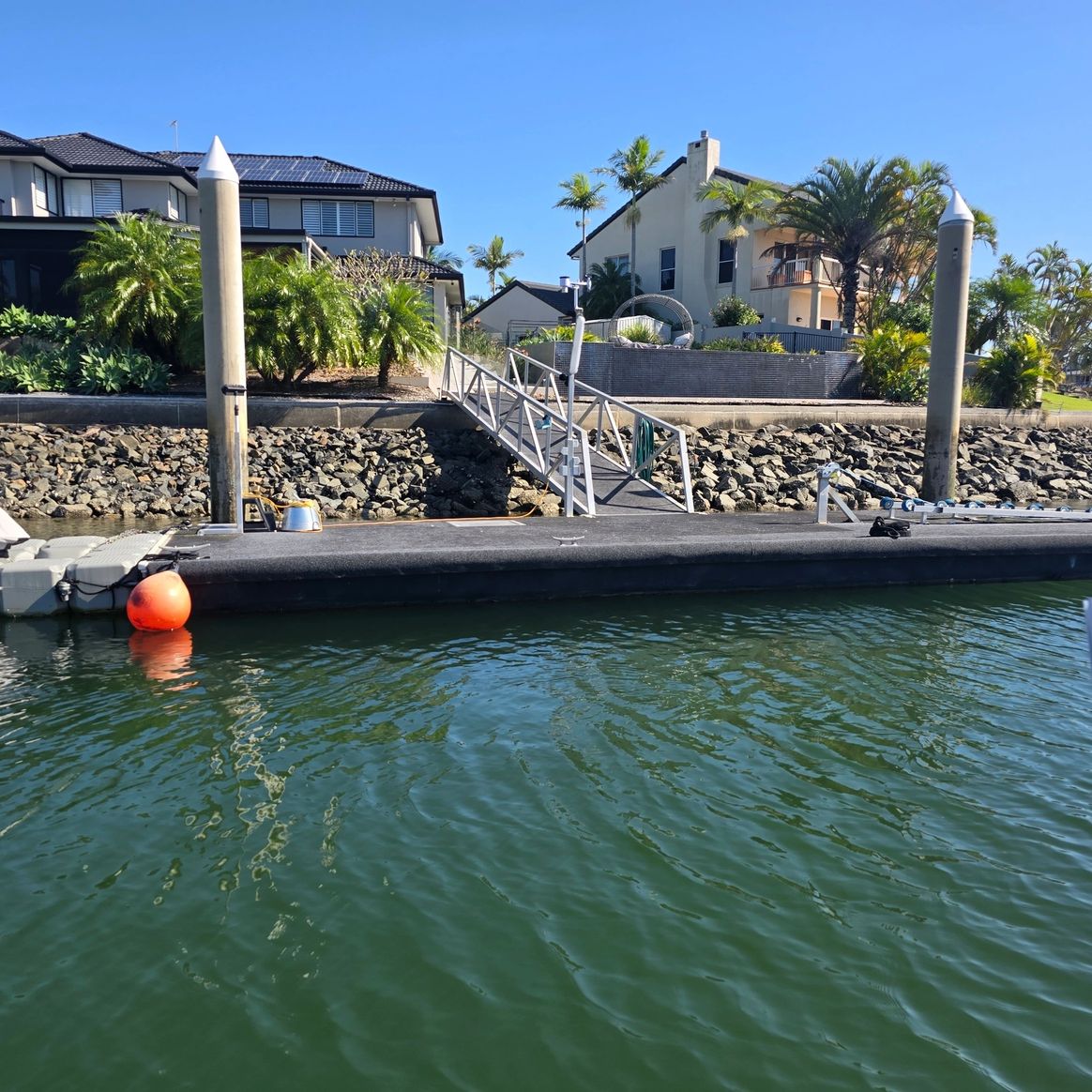 Gold Coast waterfront with marine fenders