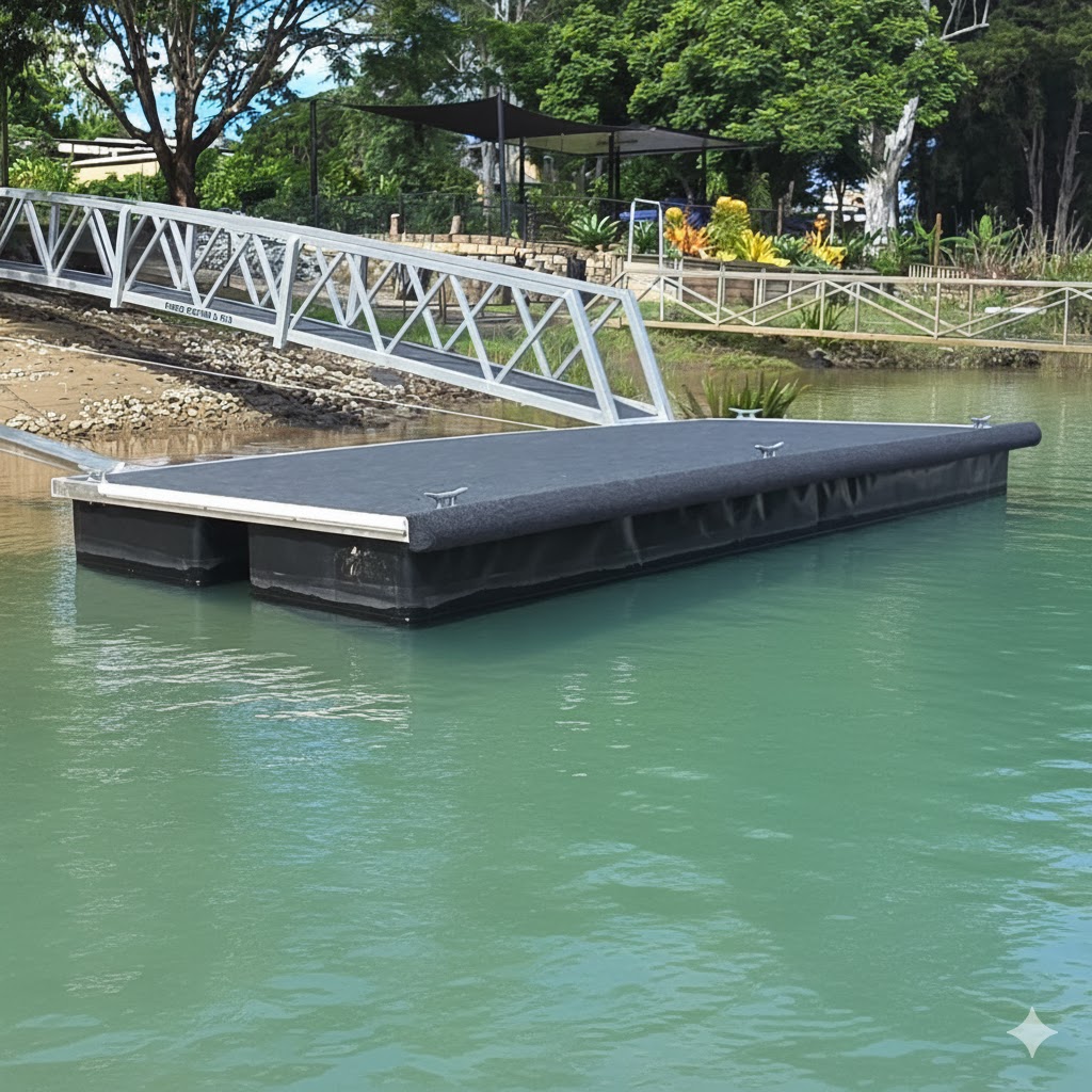 Senda Fender pontoon installation on the Gold Coast